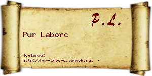 Pur Laborc névjegykártya